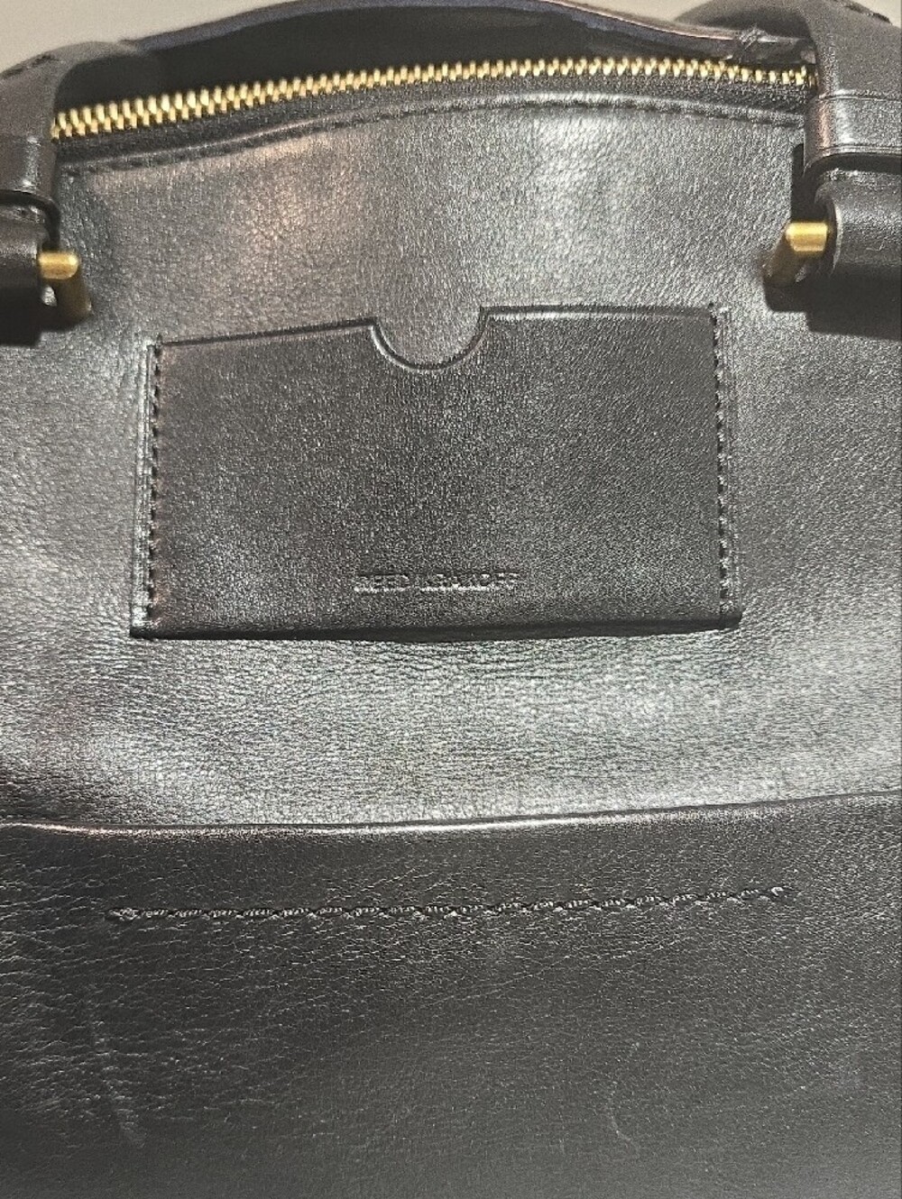 Reed Krakoff Large Black Leather Shoulder Tote with Gold Hardware - Picture 15 of 16